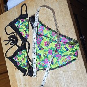 Solar Tan Through Butteryfly Print Bikini